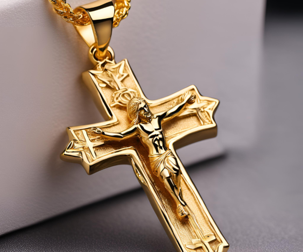 24K Jesus Cross Pendant