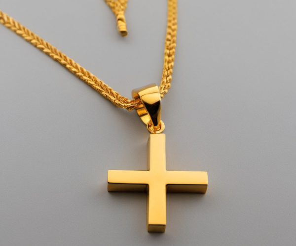 24K Gold Cross Pendant